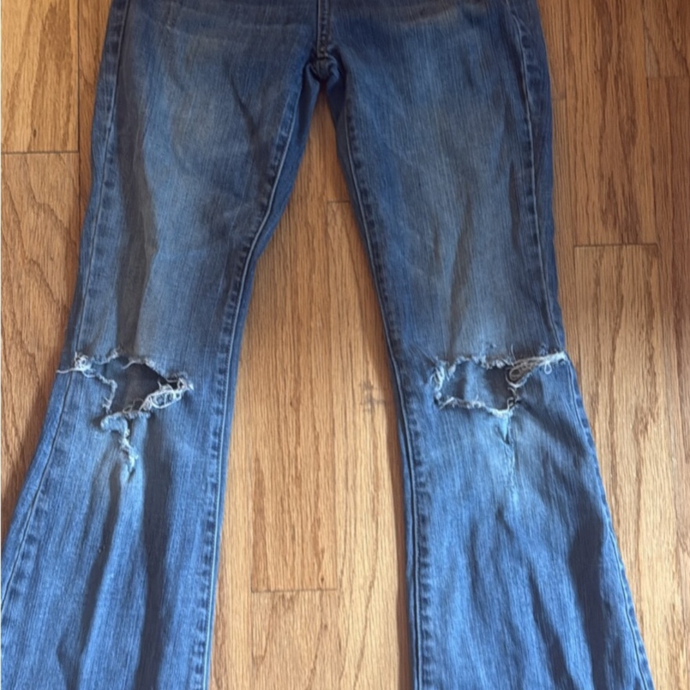 American Eagle Blue Distressed Women’s Flared Jeans